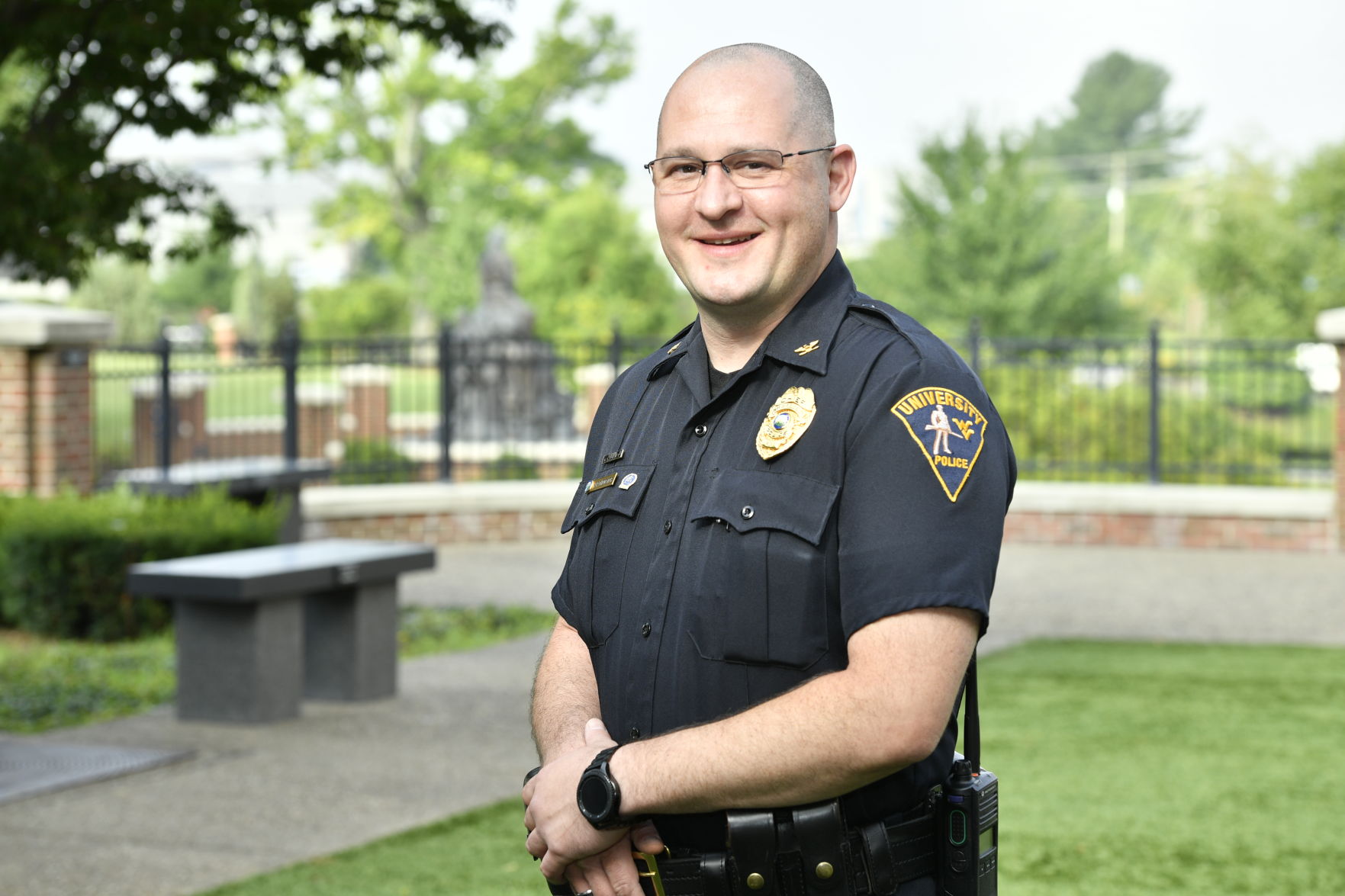 University Police Chief W.P. Chedester poses for a portrait at the Erickson Alumni Center on Aug. 1, 2019.